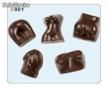 Bombones y chupetines eróticos de chocolate