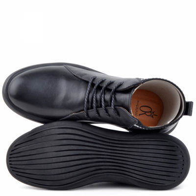 Boots confortables pour homme 100% cuir noir - Photo 3