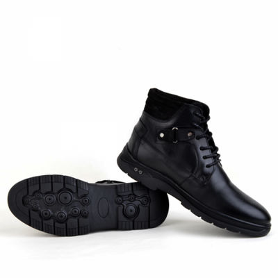 Boots pour homme 100% cuir noir - Photo 2
