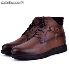 Boots pour homme 100% cuir tabac