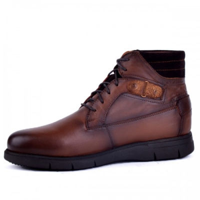 Boots pour homme 100% cuir tabac - Photo 3