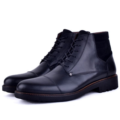 Boots pour homme confortable 100% cuir noir