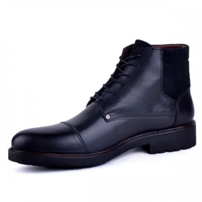 Boots pour homme confortable 100% cuir noir - Photo 3