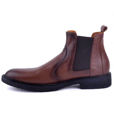 Boots pour homme extra confortable en cuir tabac - Photo 3