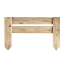 Bordura madera 2,8x15/30 (Alt.) cm. Longitud 50 cm.. Bordo madera, Rollborder