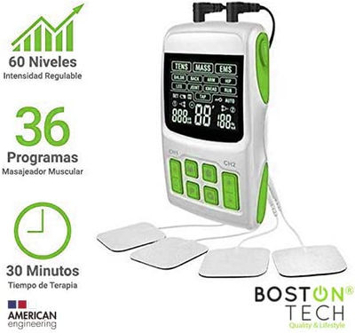 Boston Tech TENS/EMS/Massaggi, schermo LCD con unità di elettroterapia - Foto 2