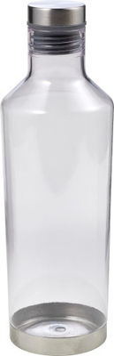 Botella agua en tritán transparente 850ml y tapa rosca