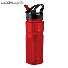 Botella con pajita rojo transparente MIMO8308-25