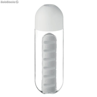 Botella con pastillero blanco MIMO9249-06