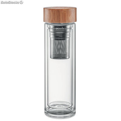 Botella cristal 420ml transparente MIMO9420-22