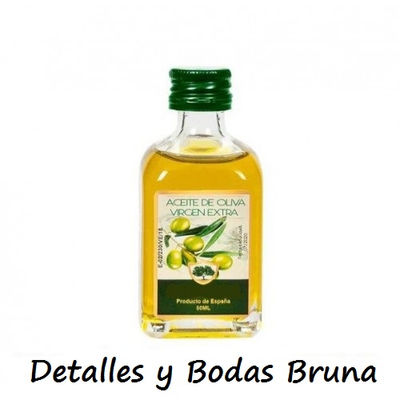 Botella de Aceite de Oliva Virgen. Detalles Boda y Comunión