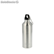 Botella de Agua Aluminio Con mosqueton, Cierre hermetico 500 ml.