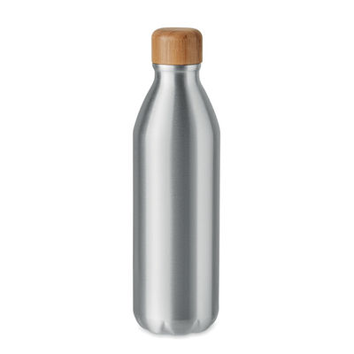 Botella de aluminio con tapa de bambú. Capacidad: 550ml. - Foto 2