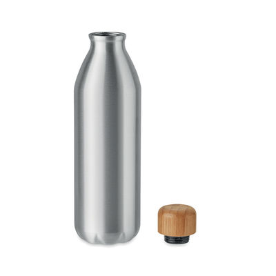 Botella de aluminio con tapa de bambú. Capacidad: 550ml. - Foto 3