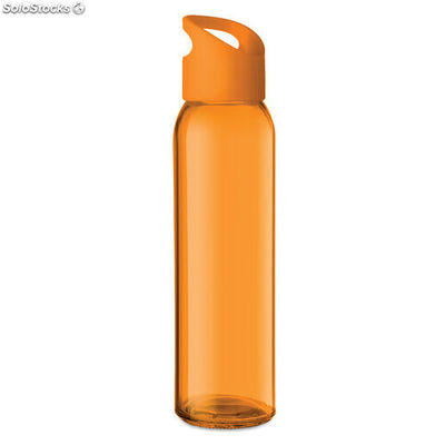 Botella de cristal 470ml naranja MIMO9746-10