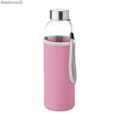 Botella de cristal 500ml rosa MIMO9358-11