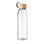 Botella de cristal con agarre y tapa de bambú - 1