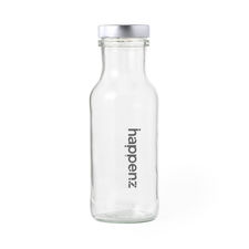 Botella de cristal DINA de 785ml con tapón de rosca plateado