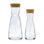 Botella de cristal ZETA con tapón de corcho y boca ancha - 1