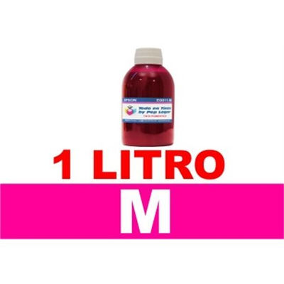 Botella de litro de tinta pigmentada multiuso color magenta