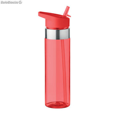 Botella de Tritan de 700 ml rojo transparente MIMO9227-25