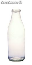 Botella de vidrio para zumos y lácteos.