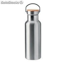 Botella doble capa de 500 mL plata mate MIMO9431-16