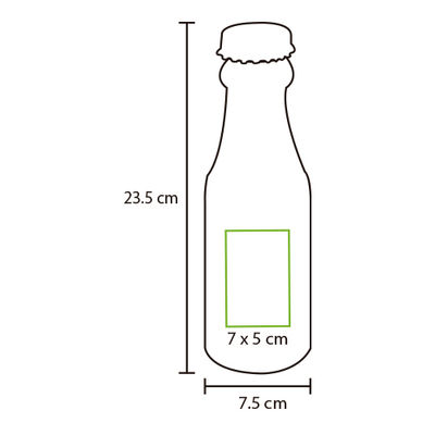 Botella transparente personalizada CAP 500ML - Foto 2