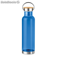 Botella tritan con tapa bambú 8 azul transparente MIMO9850-23