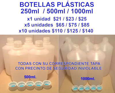 Botellas Plásticas 250ml, 500ml y 1litro con tapa de seguridad inviolable envíos - Foto 2