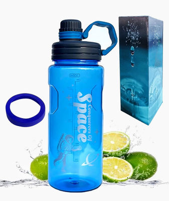 Botellas sin olor reutilizables, reforzadas con apertura ancha,azul 2L