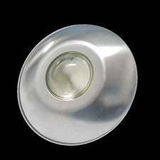 Botón vial acero inoxidable con esfera de vidrio 100 con perno