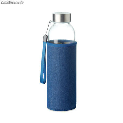 Bottiglia in vetro con pouch blu MIMO6192-04