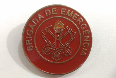 Botton brigada de incêndio ou brigada de emergência, de metal niquelado - Foto 2