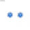 BOUCLES D´OREILLES ZIRCONIA 6 MM ARTIC BLUE - Photo 2