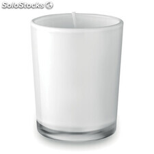 Bougie dans un verre blanc MIMO9030-06