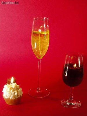 Bougies artisanat faite a la main, verre de champagne - Photo 2