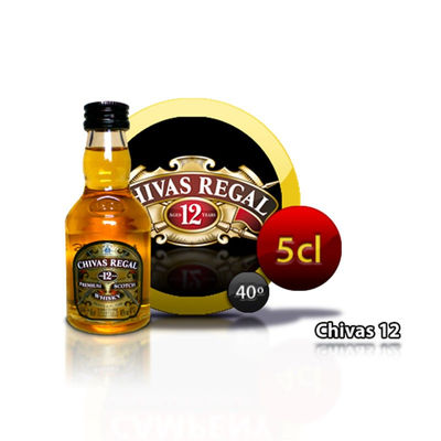 Bouteille miniature de whisky Chivas Regal 12 ans
