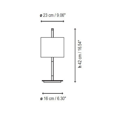 Bover Danona Lampe De Table (Estructura Mini) 1x46w E27 Nickel Satin - Photo 3