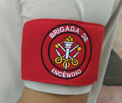 Braçadeira brigada de incêndio para identificação de brigadistas
