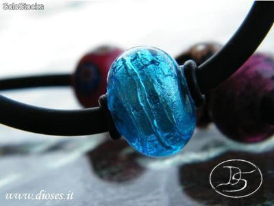 Bracelet avec perle en verre de Murano certifié - Margarita
