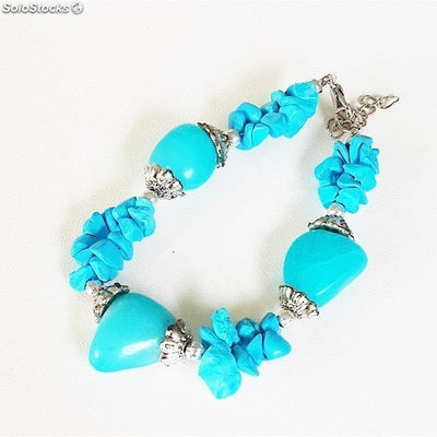 Bracelet en pierres turquoise - MyProGift.com - 104432
