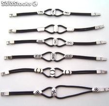 Bracelets homme acier et caoutchouc nouveau dessin