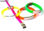 Bracelets Stahl und Leder Geflecht aufzeichnen fluoreszierende farben Sortierte - 1