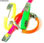 Bracelets Stahl und Leder Geflecht aufzeichnen fluoreszierende farben Sortierte - Foto 2