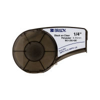 Brady M21-250-430 cinta poliéster negro sobre transparente 6,35mm x 6,40m