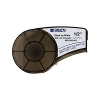 Brady M21-500-461-AW cinta de poliéster laminado negro sobre blanco 12,7 mm x