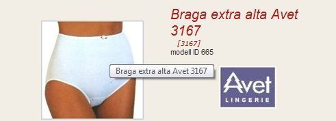 Braga mujer alta 3167 Avet de algodón sin costuras