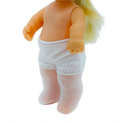 Braguitas y medias muñeca bebé tipo Mini Cocoletas o muñeca clásica de 15 cm.