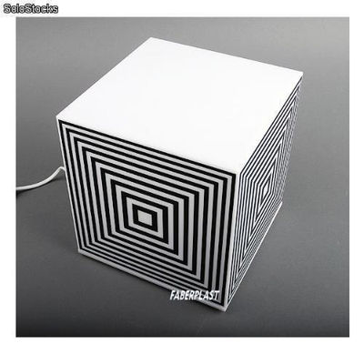 Branco lâmpada cubo de acrílico - Foto 2